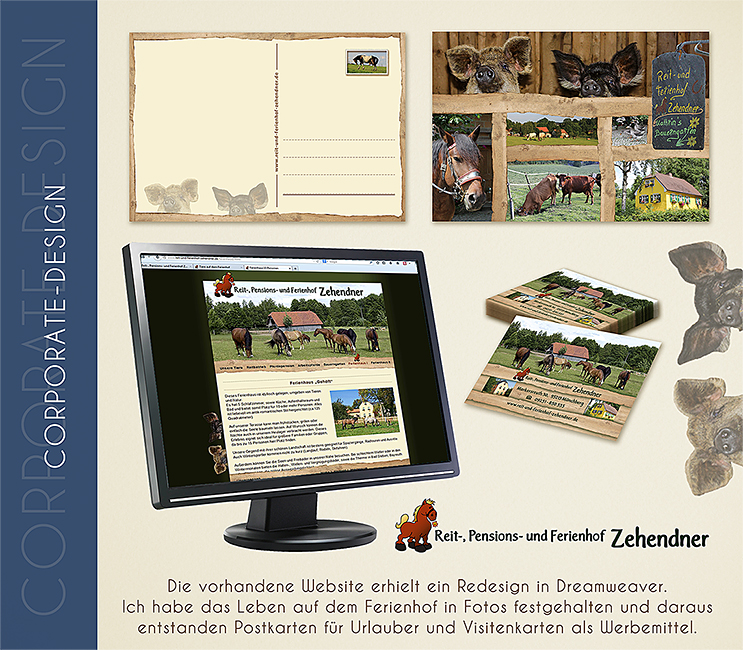 Ndesign: Webdesign und Printdesign für den Ferien- und Reiterhof Zehendner